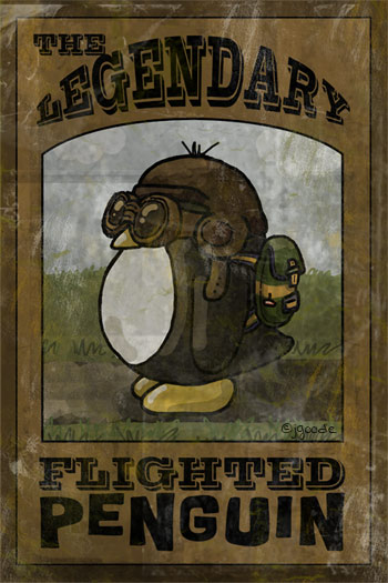 The penguin is a pilot at heart