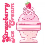 Strawberry ice cream sundae cartoon by JGoode