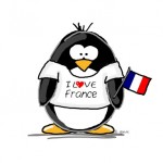 I Love France Penguin by JGoode