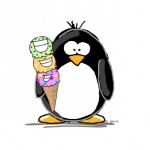 Penguin with Smiley ice cream by JGoode