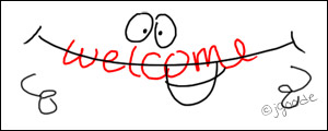 Welcome happy face sketch by JGoode