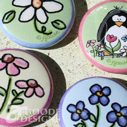 4 cute garden magnets by JGoode