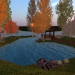 pretty pond in Second Life by Serena Portello