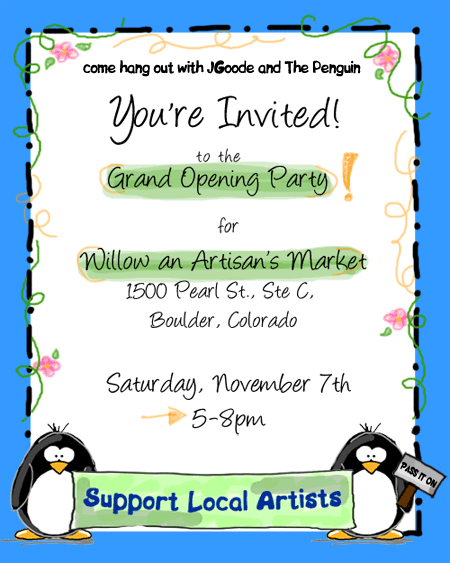 JGoode at the Willow an artisans market Grand Opening Party
