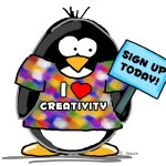 I Love creativity penguin - multiple=