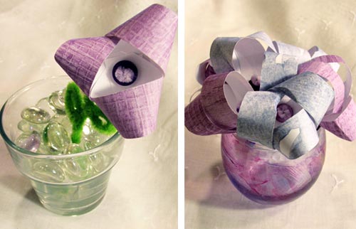 Cute center piece decor with Sizzix bow die by Eileen Hull