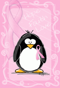 pink ribbon penguin by JGoode pink ribbon penguin by JGoode