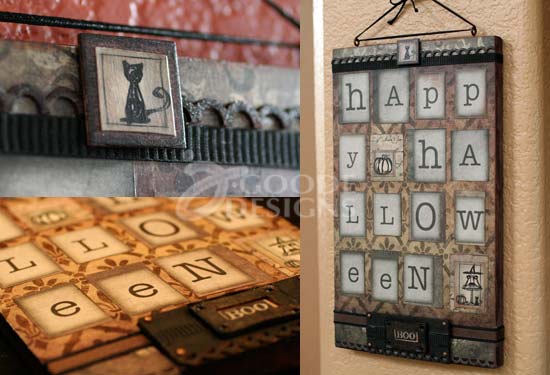 Details on my Happy Halloween wall decor