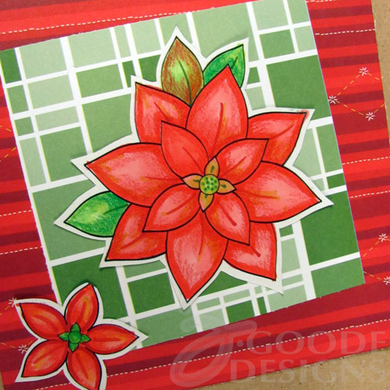 Handmade notecard featuring Poinsettia art by Jen Goode Handmade notecard featuring Poinsettia art by Jen Goode