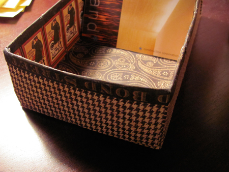 decorated box for business cards
