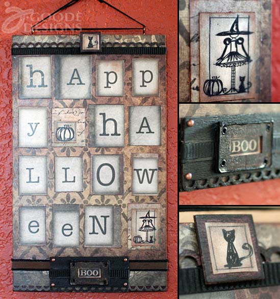 Happy Halloween wall decor by Jen Goode