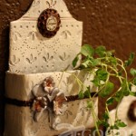 Clay wall hanging flower pot by Jen Goode