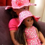Matching hats and doll dress from Duct Tape and Velcro