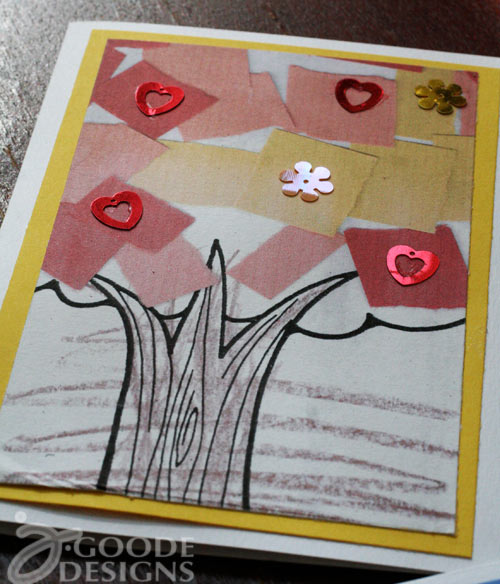 Kids art greeting card close-up Kids art greeting card close-up