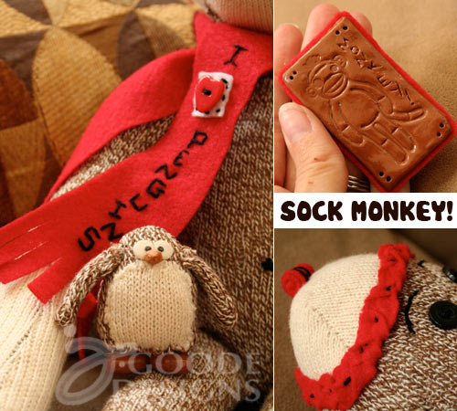 Sock Monkey Penguin and accessories by Jen Goode Sock Monkey Penguin and accessories by Jen Goode