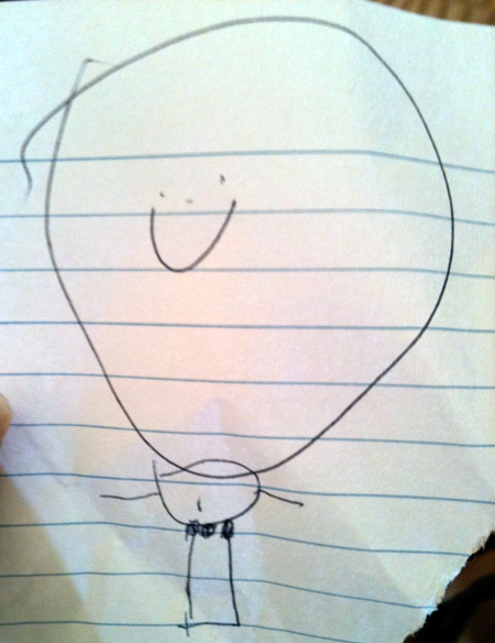 Child drawing of a person