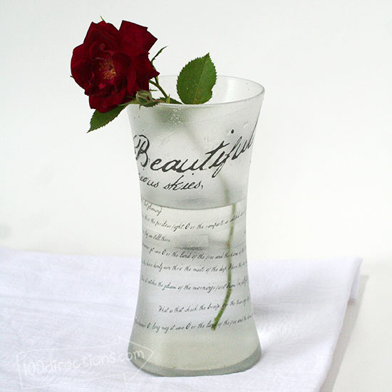 Patriotic word art vase by Jen Goode